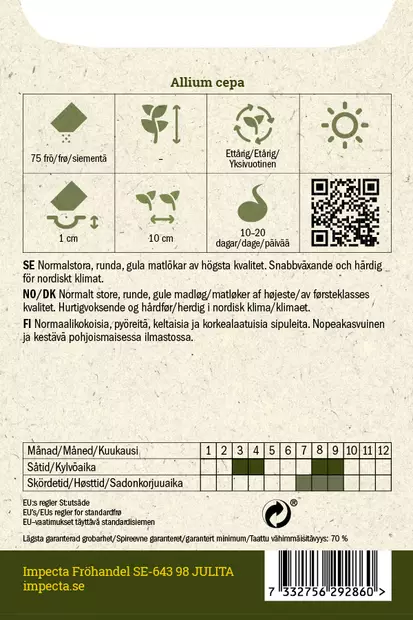 Sipuli, kelta- siemen - Annossiemenet - 7332756292860 - 2