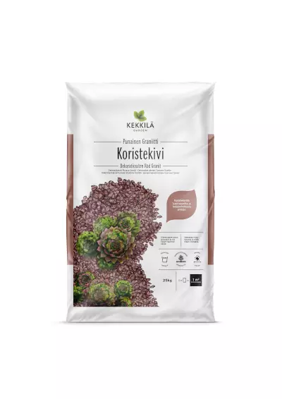 Kekkilä punainen graniitti 25kg - Koristekivet - 6433000100700 - 1
