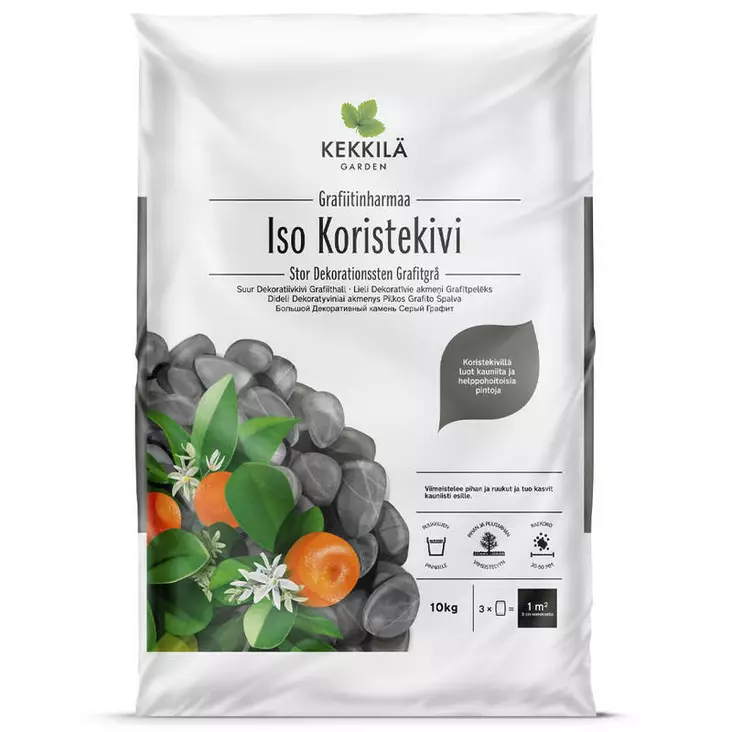 Kekkilä Iso grafiitinharmaa 10kg - Koristekivet - 6433000101172 - 1