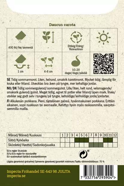 Porkkana, kesä- siemen - Annossiemenet - 7332756293904 - 2