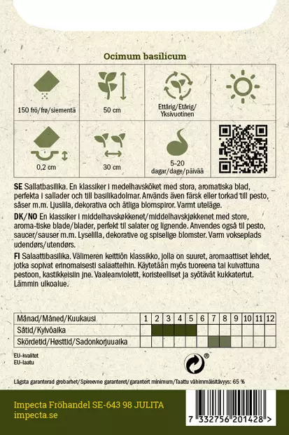 Basilika, mauste- siemen - Annossiemenet - 7332756201428 - 2