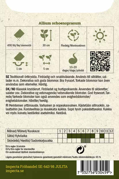 Sipuli, ruoho- siemen - Annossiemenet - 7332756230459 - 2